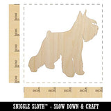 Miniature Schnauzer Dog Solid Unfinished Wood Shape Piece Cutout for DIY Craft Projects - 1/8 Inch Thick - 4.70 Inch Size