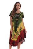 Riviera Sun Rasta Short Sleeve Umbrella Dresses for Women 21929-S