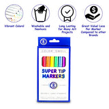 Color Swell Super Tip Washable Markers Bulk Pack 36 Boxes of 8 Vibrant Colors Each (288 Total Markers) for All Ages, Parties, Classrooms, Home