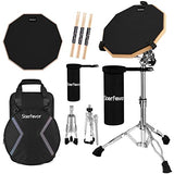 Starfavor Drum Practice Pad with Snare Drum Stand Set & Starfavor Drum Throne Adjustable
