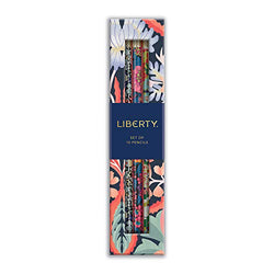 Galison Liberty London Floral Pencil Set – Includes 10 Standard #2 Wooden Pencils with Erasers, Includes Reusable Box, Stylish Writing Pencils Featuring Stunning Designs, Makes a Great Gift