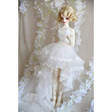 HMANE BJD Dolls Clothes 1/6, Long Tulle Wedding Dress for 1/6 BJD Dolls - (White) No Doll