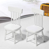ManFull Dollhouse, Dollhouse Accessories, Miniature Ornament, 1/12 Dollhouse Dining Table Chair Furniture Scene Model Toy Miniature Accessory for Decoration or Education C