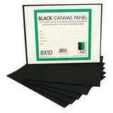 Art Alternatives Black Canvas Panels - 8"x10" Pack of 6