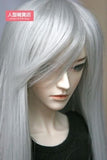 BJD Doll Hair Wig 9-10 inch 22-24cm 1/3 SD DZ DOD LUTS Silver grey Straight long