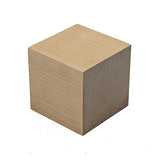 1/2 Inch Wood Cubes, Natural Unfinished Craft Wood Blocks (1/2”) - by Craftparts Direct - Bag of