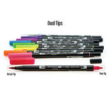 Tombow Dual Brush Pen Art Markers, Bright, 10-Pack