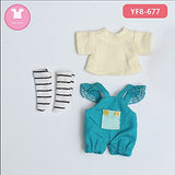 SFLCYGGL Best Gift for Doll Lovers, Casual Mini Bjd Doll Clothes 1/8, Suspender Shorts Short Sleeve Set