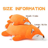 Niuniu Daddy Stuffed Animal Fox Plush Toy Pillow for Kids 11.8In Kawaii Soft Cuddly Hugging/Body Pillow Chrimas/Birthday Gift for Girls Boys