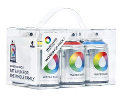 MTN Colors - Water Based Spray Paint Workshop Pack - 6 x 100ml Cans