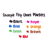Sharpie 1760445 Flip Chart Marker, Black, 8-Pack