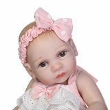 NPK collection Reborn Baby Doll Full Silicone Anatomically Correct Tiny Reborn Preemie 10inch 26cm Kids Bathing Sleeping Doll Pink Mini Dress