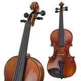 Louis Carpini G2 Violin Outfit 4/4 Full Size - Carrying Case and Accessories Included - High Quality Solid Maple Wood and Ebony Fittings By Kennedy Violins