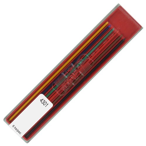 KOH-I-NOOR 2.0mm Diameter 120mm Coloured Leads - Assorted Colour (Set of 6)