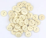 RayLineDo Pack of 50pcs 20mm Plain Wood 2 Hole Round Sewing Crafting Scrapbooking DIY Buttons