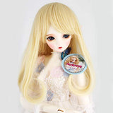 9-10 Inch BJD SD Doll Wig 1/3 bjd Doll Wig Heat Resistant Fiber Long Straight Blonde with Bangs Doll Hair SD BJD Doll Wig