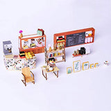 F Fityle DIY Miniature Dollhouse Kit Time Cake House DIY Dollhouse Kit with Wooden Furniture Light Gift House Toy for Adults & Kids Christmas
