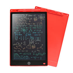 LCD Writing Tablet for Kids, 12 Inch Colorful Doodle Board Drawing Pad, Erasable Electronic Painting Pads, Reusable Writing Pad, with Lock Function Educational Toy Gift for Girls Boys Toddlers (Red)