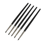 COMIART 5pcs Flexible Fimo Clay Sculpture Tools Silicon Color Shaper Brushes Size 0