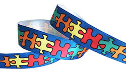 HipGirl Autism Awareness Ribbon, Autism Awareness Products, Jigsaw Puzzle Ribbon for Gift Package