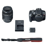 Canon EOS Rebel T7 24MP Camera with EF-S 18-55mm is II Lens, 2 Memory Cards, Slave Flash, 57" Tripod, Camera Bag, Cleaning Kit, Memory Card Reader/Writer Bundle