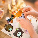 MOVEBO Felt DIY Sewing Crafts (Forest Animal DIY Set),Stitch & Sew Your Dinosaur Stuffed - DIY Crafts Set for Kids