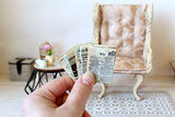 Miniature Newspaper Set, Dollhouse Accessories Paper New Old Look 1:6 scale