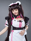 Cosfun Chocola Cosplay Maid Dress Costume with Apron Cat Ears Tail mp005746 (Small)