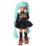 QUEBAN Doll by Vaddon-Poseable Fashion Doll with Black Skirt and Blue Ponytail,A Pair of Designer Recommended Interchangeable Hand,Great Gift for Kids 6-12 Years Old and Collectors-11 ½ Inches