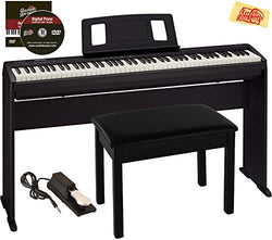 Roland FP-10 Digital Piano Bundle with KSC-FP-10 Furniture Stand, Bench, Sustain Pedal, Instructional Book, Austin Bazaar Instructional DVD, and Polishing Cloth