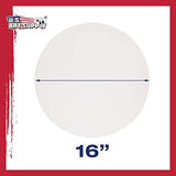 U.S. Art Supply 16 Inch Diameter Round 12 Ounce Primed Gesso Professional Quality Acid-Free Stretched Canvas (Pack of 2)