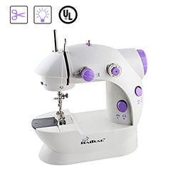 HAITRAL Portable Sewing Machine Adjustable 2-Speed Double Thread Electric Crafting Mending