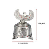 Wal front Metal Music Box with 3D Carvings Base Wind Up Classical Mechanism Rotating Musical Box