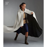 Simplicity 8721 Women's Cape Costume Sewing Pattern, One Size