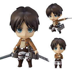 Nendoroid Action Figures Toy Attack On Titan Eren Jaeger Commander Levi Ackerman Q Version Figma PVC Model Figure Collection Doll Gift Toy Anime Lovers