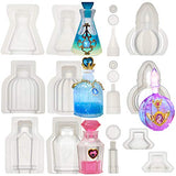 FUNSHOWCASE Small Bottle Container and Stopper UV Resin Epoxy Silicone Mold Jewelry Casting 4 Trays Set