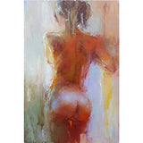 Faicai Art Nude Girl Sexy Lady Paintings Colored Abstract Woman Wall Art Canvas Prints Oil Painting Printings Modern Wall Decor Artwork Pictures for Home Decor Bedroom Office Wooden Framed 16"x24"