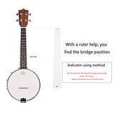 Mulucky 4 String Banjo Ukulele Concert 23 inch With Truss Rod Gig Bag Tuner String Strap Picks - BU806