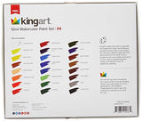 KINGART 514-24 12mll Set, Set of 24 Watercolor Paint, Assorted 24 Piece