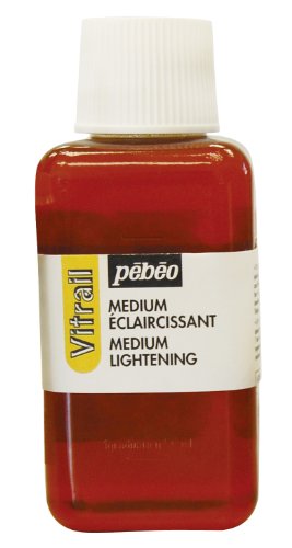 Pebeo 054000US Vitrail Stained Glass Effect Glass Paint, Lightening Medium 250-Milliliter Bottle