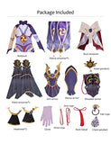 CR ROLECOS Baal Cosplay Outfit for Genshin Impact Raiden Shogun Costume Raiden Ei Cosplay Full Set Halloween M/L