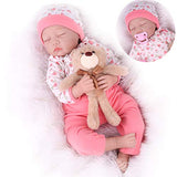 CHAREX Realistic Reborn Baby Dolls Girl Sleeping, 22inch Lifelike Baby Dolls Handmade Soft Vinyl Weighted Newborn Dolls Gifts/Toys for Kids Age 3+