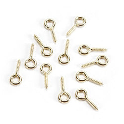 Bulk Buy: Darice DIY Crafts Screw Eye Bail Gold 7mm (6-Pack) 1921-06