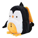 Cute Toddler Backpack,Cartoon Cute Animal Plush Backpack Toddler Mini School Bag for Kids Age 2-4Years Old(Penguin)