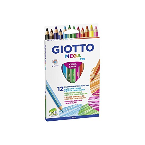 Giotto Mega Tri Colouring Pencils (12 Pack)