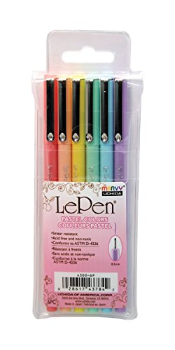 Marvy Uchida Le Pastel Pen Set Art Supplies, 6 Piece, Multicolor