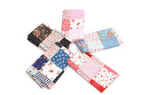 RayLineDo 5X Different Pattern Floral & Polka Dots Style 100% Cotton Poplin Fabric Fat Quarter Bundle 46 x 56cm (Appox 18" x 22") Patchwork Quilting Fabric