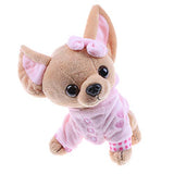 LeSharp Dolls & Stuffed Toys, 17cm Cute Mini Chihuahua Dog Plush Toy Soft Stuffed Animal Doll Birthday Gift - Pink