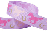 Hipgirl 25 Yards 7/8" Grosgrain Fabric Ribbon Cowgirl Set For Gift Package Wrapping, Hair Bow