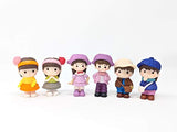 Cool Beans Boutique Miniature Figurines, set of 6 – Boys and Girls Dolls (ornaments for Miniature Dollhouse, Cake Toppers, Miniature Terrarium Decorations, or Miniature Garden)